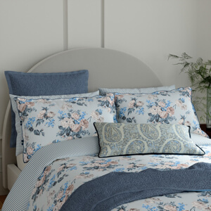 Bedeck of Belfast Delphine Chambray Blue Throw